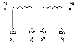 互感器有兩個(gè)二次繞組，各有自身鐵心