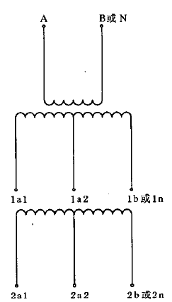 有兩個(gè)多抽頭二次繞組的單相電壓互感器
