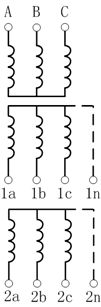 由Y聯結組成的三相不接地電壓互感器