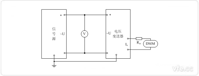 電流輸出型電壓變送器電壓校準接線圖